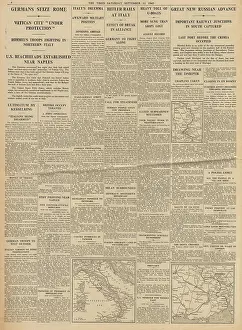 Taranto: The Times Rome surrenders to German troops