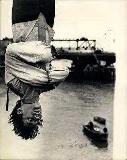 Challenged: Timothy Dill-Russell, escapologist, River Thames, London