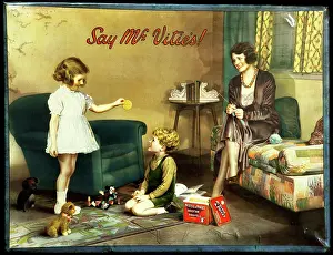 Tempting: Tin Board Advertisement for McVities biscuits
