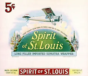 Sumatra: Tin design, Spirit of St Louis cigars