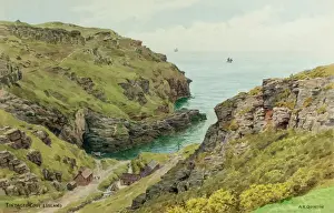 Tintagel: Tintagel Cove and Island, Cornwall