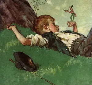 Illusion: Tiny Elf Plays Flute on Boy's Hand