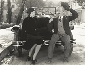Hitchhiking: Tipping his hat