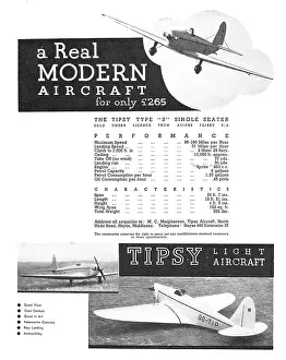 Tipsy: Tipsy Types Single Seater Aircraft: OO-TIP