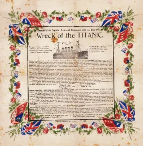 Napkin: Titanic commemorative napkin