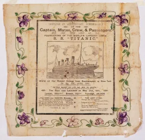 Shipwrecks: Titanic commemorative napkin