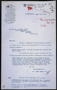 Enquiry: Titanic letter