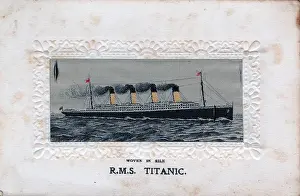 Titanic pre-sinking silk postcard
