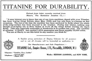 Durability: Titanine Aeroplane Dope For Durability