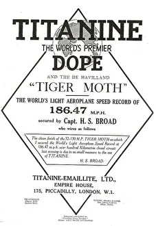 Specified: Titanine Dope Specified For The De Havilland Tiger Moth