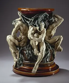 Enamelled: Titans vase