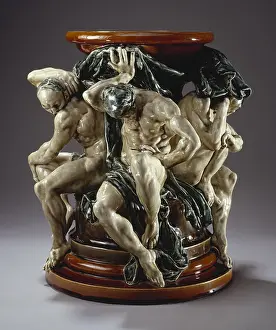 Enamelled: Titans vase