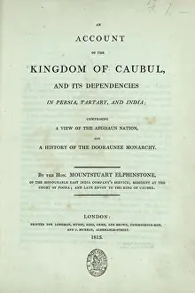 Elphinstone: Title page, Account of the Kingdom of Caubul