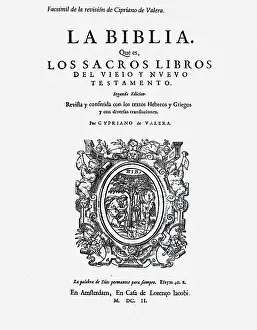 Cipriano: Title page of Bible, that is, sacred books of