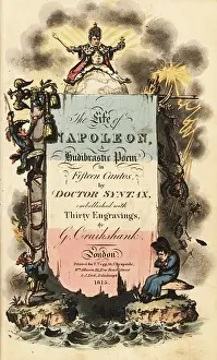 Hudibrastic: Title page with calligraphy and vignettes