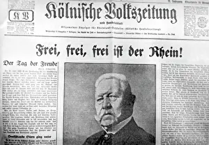 Ending: Title page of the Cologne Volkszeitung on