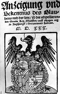 1530: Title page of the Confessio Augustana