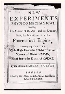 1682: Title page of the third edition of New Experiments