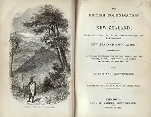 Colonisation: Title page and frontispiece, Colonization of New Zealand