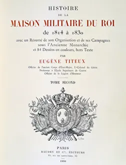 Histoire: Title Page of Histoire de la maison militaire