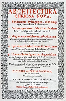 Curiosa: Title Page illustration from Architectura Curiosa