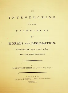 Legislation: Title page of Jeremy Bentham's An Introduction