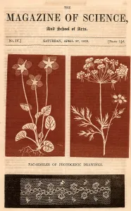 Talbot: Title page of The Magazine of Science (London