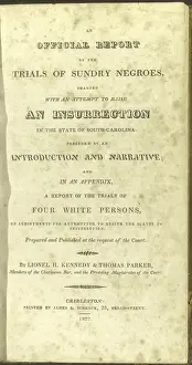 Sout: Title page from AN OFFICIAL REPORT OF THE ?