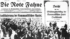 Rote: Title page of the Rote Fahne on the constitution