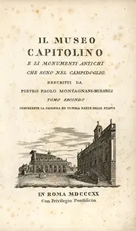 Capitolino: Title page with vignette of the Piazza del Campidoglio