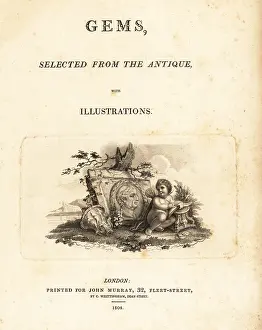 Richard Dagley: Title page with vignette from Richard Dagley's Gems, 1804