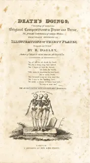 Steel Engraving: Title page from Volume 1 of Death's Doings