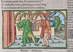 Titus: Titus Maccius Plautus. Colored. Engraving