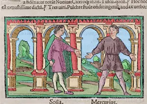 Titus: Titus Maccius Plautus. Colored. Engraving