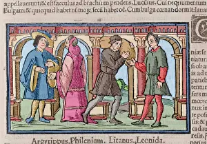 Titus: Titus Maccius Plautus. Colored. Engraving