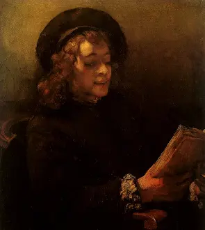 1658: Titus Reading, by Rembrandt