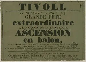 Renstrom: Tivoli. Le dimanche 22 aout, 1824, grand fete extraordinaire