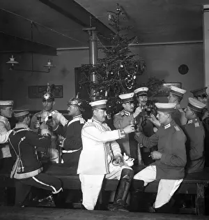Hussar: Toast to the New Year in a barracks in Berlin, 1910