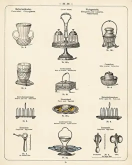 Wurttembergische: Toast rack, egg dish, sardine box, caviar