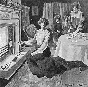 Edwardians: Toasting muffins on the fire