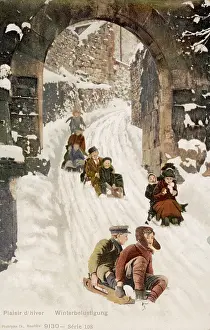 Sledges: TOBOGGANING UNDER ARCH
