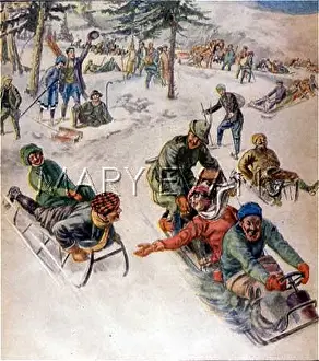 Toboggans: TOBOGGANS IN ITALY 1922