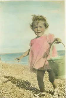 Bognor: Toddler on the beach at Bognor Regis