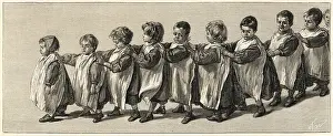 Snaking: Toddlers in a line