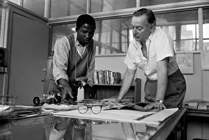 Hopkinson: Tom Hopkinson and Peter Magubane. (Photograph