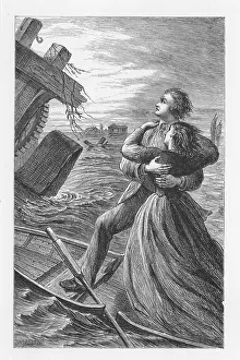 Sibling: Tom and Maggie Tulliver being run down by machinery