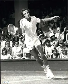 Roche: Tom Okker in tennis match at Wimbledon
