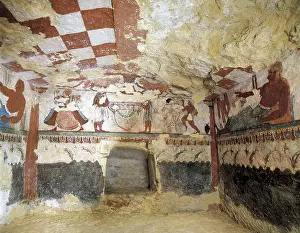 Lionesses: Tomb of the Lioness. Etruscan art
