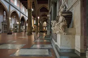 Giovan: Tomb of Michelangelo, Santa Croce, Florence, Tuscany, Italy
