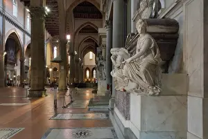 Giovan: Tomb of Michelangelo, Santa Croce, Florence, Tuscany, Italy